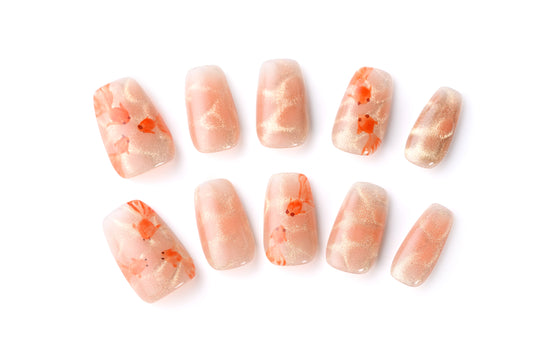Hand-painted Goldfish Nail Art