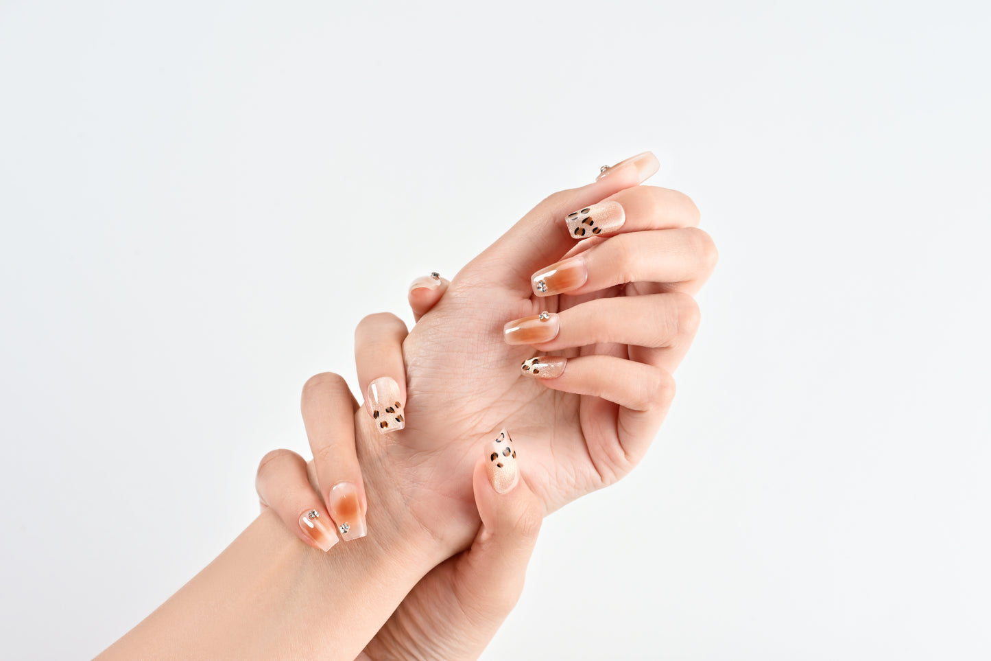 small leopard print nail art