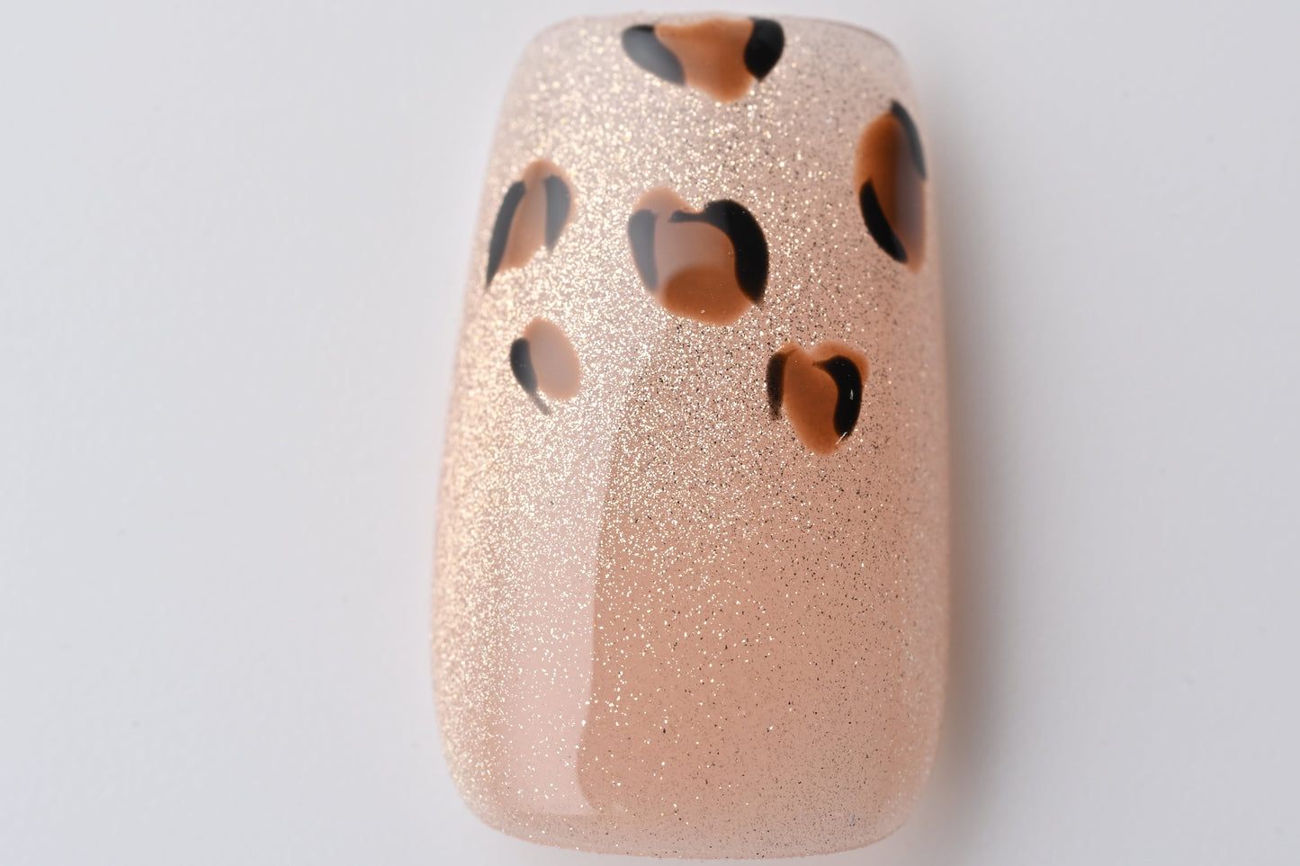 small leopard print nail art