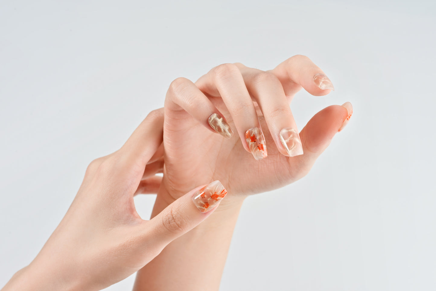 Hand-painted Goldfish Nail Art