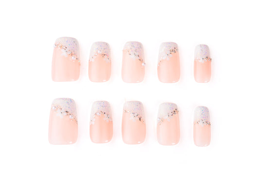 Hand-painted Cherry Blossom Nail Art