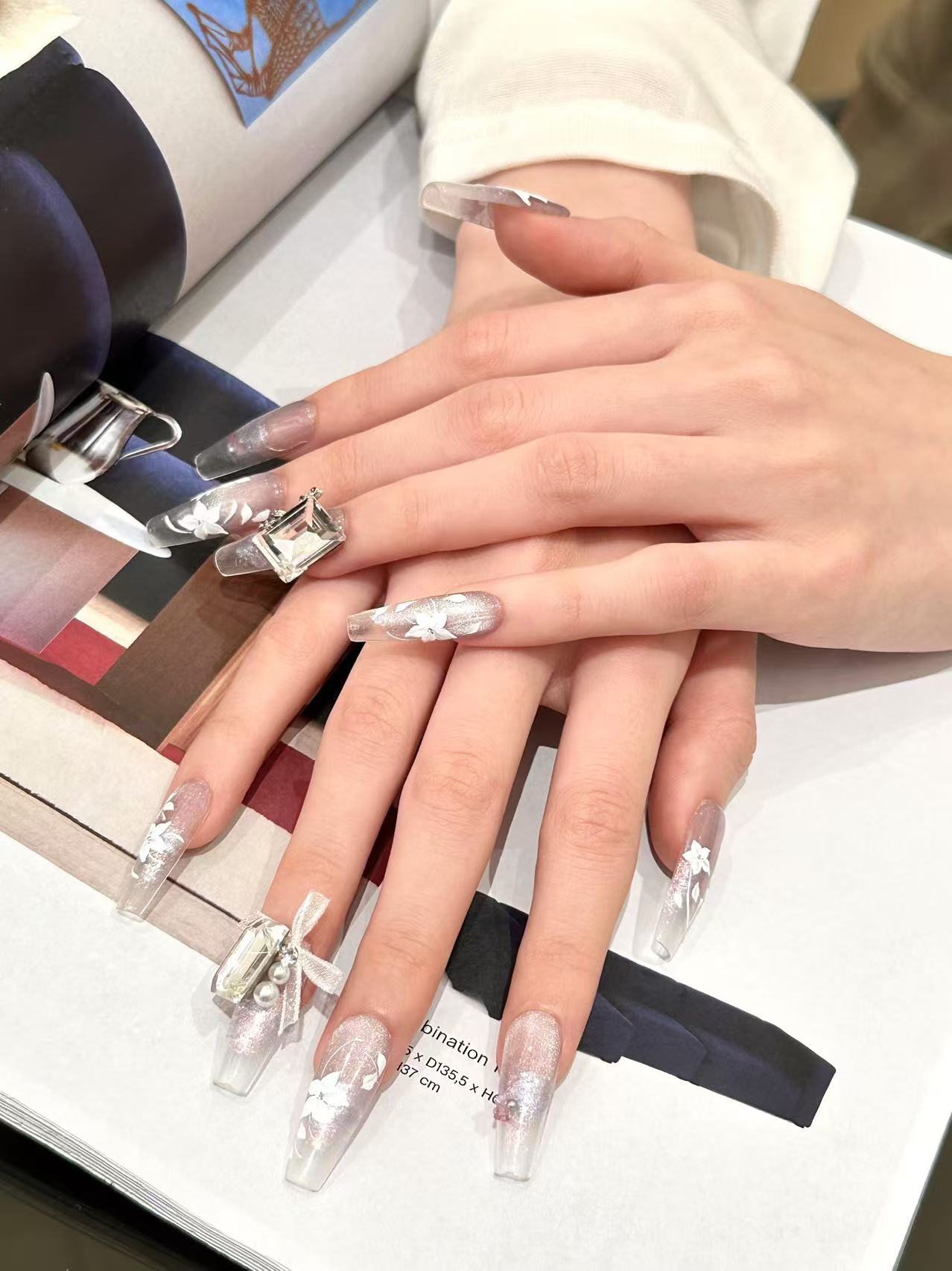 Lace Butterfly Nail